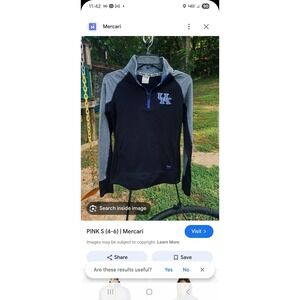 PINK Victoria's Secret Kentucky Wildcats Quarter Zip Pullover Top Women's XS Bl
